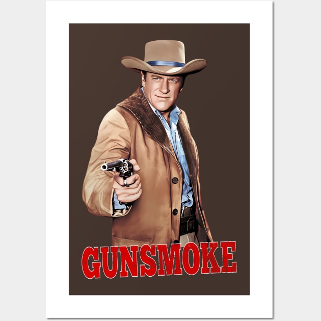 Gunsmoke - Matt Dillon - Gun - 50s Tv Show Wall Art by wildzerouk